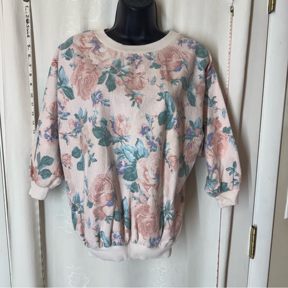 Vintage Women's Anxiety Floral Print Sweatshirt